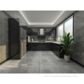 Customized New Design Modern Black Modular Kitchen Cabinet